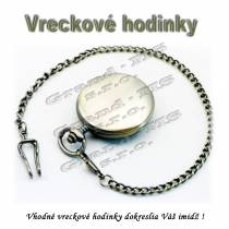 Vreckové hodinky - retro bronzový VLAK 3D dizajn